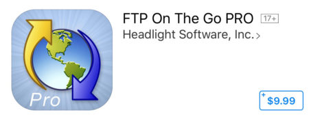 FTP On The Go PRO in the iOS app store